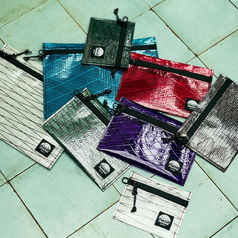 Flowfold Recycled Sailcloth Voyager - Zipper Pouch - Large フローフォールド リサイクルセイルクロス　ボイジャーポーチ ラージ