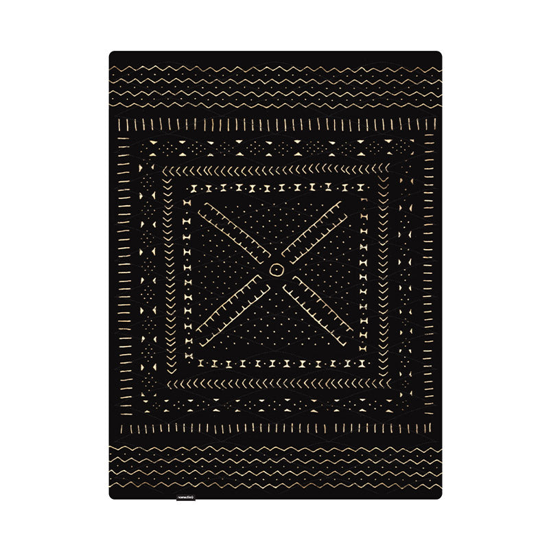 MUD CLOTH BLACK PUFFER BLANKET