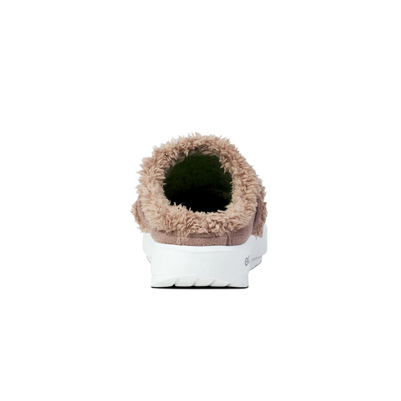 OOFOS WOMENS OOcoozie Mule - White/Chocolate ウーフォス ウィメンズ ウークージー ミュール ホワイトチョコレート リカバリーサンダル