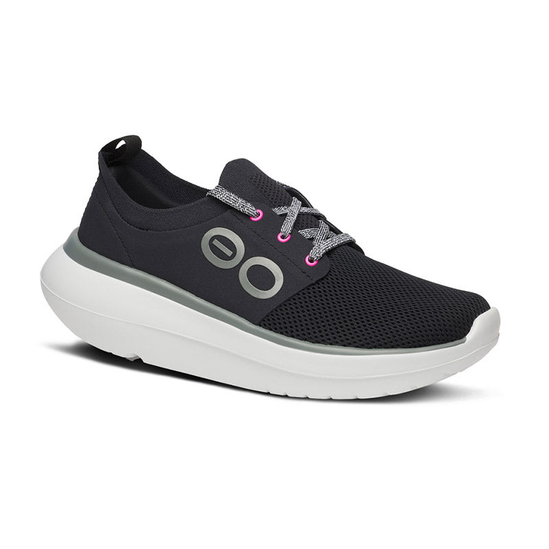 OOFOS WOMENS OOmy Stride - White/Black ウーフォス ウィメンズ ウーマイ ストライド ホワイト ブラック リカバリーシューズ