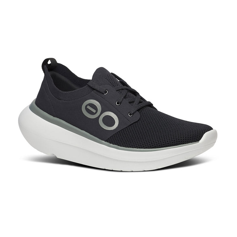 OOFOS MENS OOmy Stride - White/Black ウーフォス メンズ ウーマイ ストライド ホワイト ブラック リカバリーシューズ