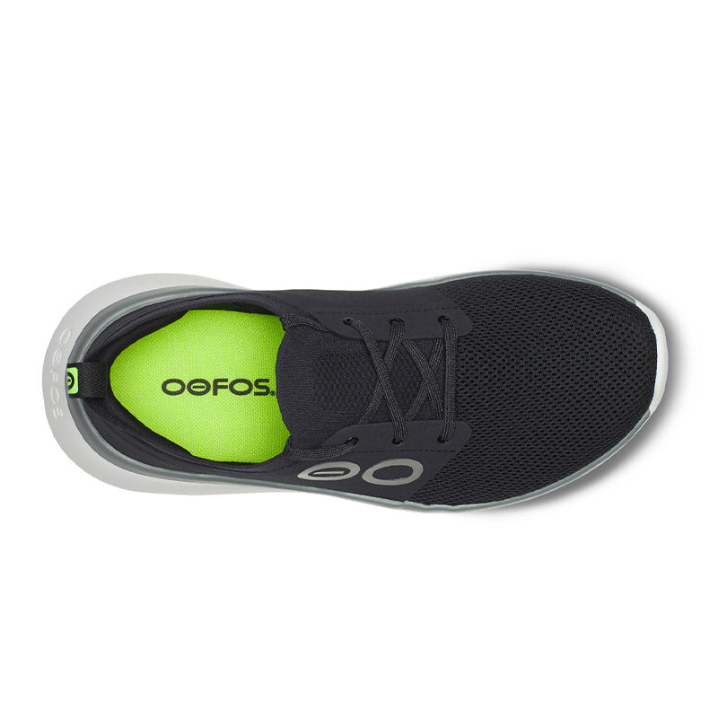 OOFOS MENS OOmy Stride - White/Black ウーフォス メンズ ウーマイ ストライド ホワイト ブラック リカバリーシューズ