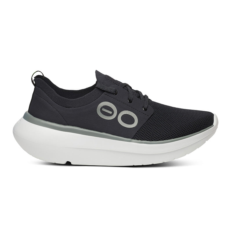 OOFOS MENS OOmy Stride - White/Black ウーフォス メンズ ウーマイ ストライド ホワイト ブラック リカバリーシューズ