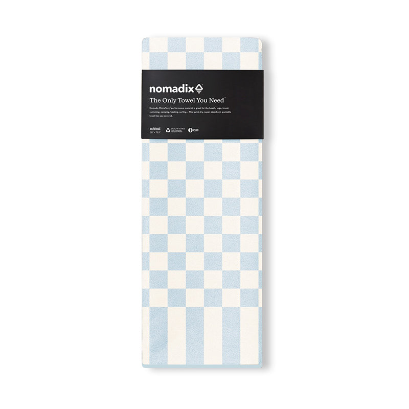 CHECKED OUT PALE BLUE SKY TOWEL