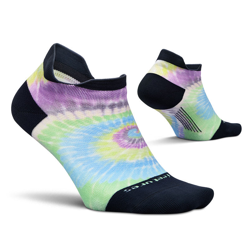 Feetures ELITE LIGHT CUSHION NO SHOW TAB - Limited Edition - Lavender Spiral フィーチャーズ アンクル丈 ランニングソックス ラベンダースパイラル