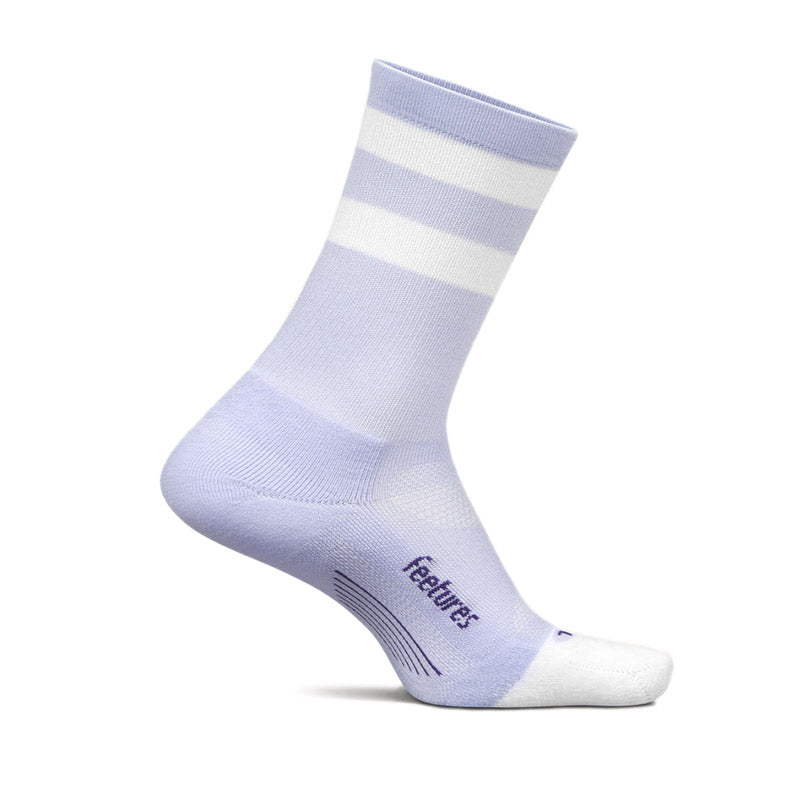 Feetures ELITE LIGHT CUSHION MINI CREW - Lilac High Top Stripe フィーチャーズ クルー丈 ランニングソックス ライラック ハイトップ ストライプ