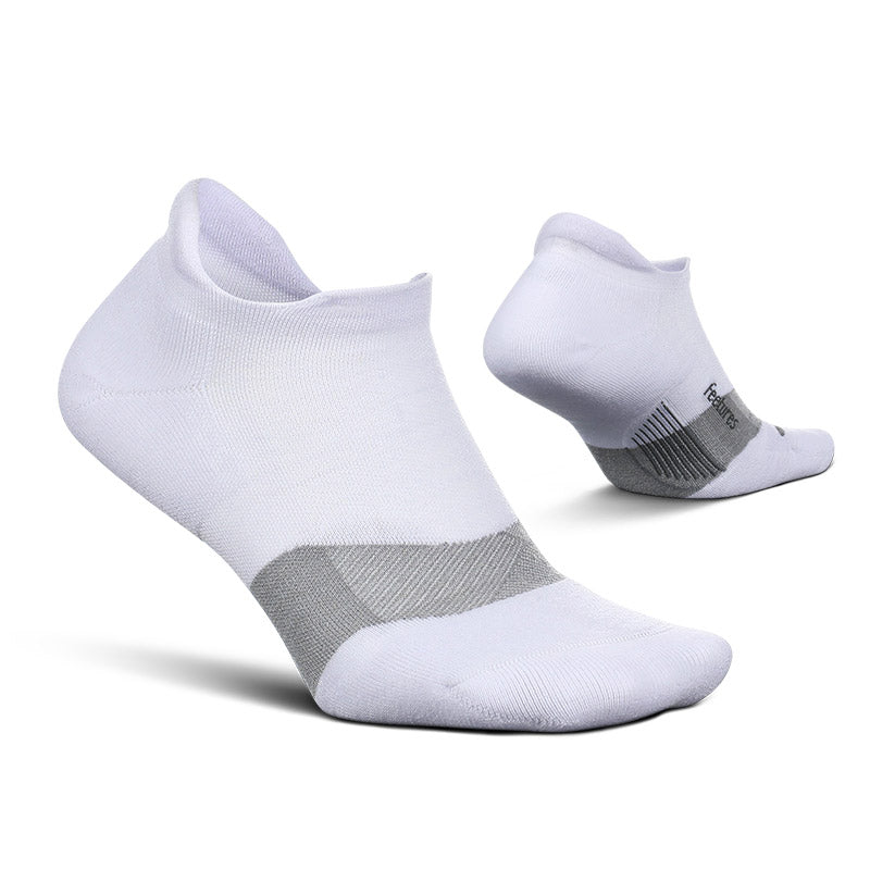 Feetures MERINO 10 MAX CUSHION NO SHOW TAB - White フィーチャーズ アンクル丈 ランニングソックス ホワイト