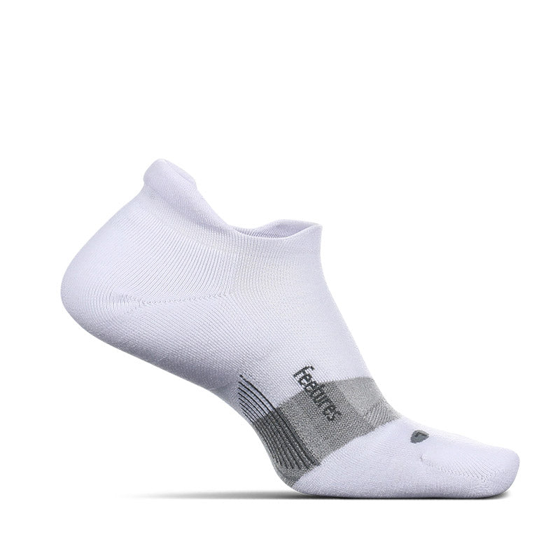 Feetures MERINO 10 MAX CUSHION NO SHOW TAB - White フィーチャーズ アンクル丈 ランニングソックス ホワイト