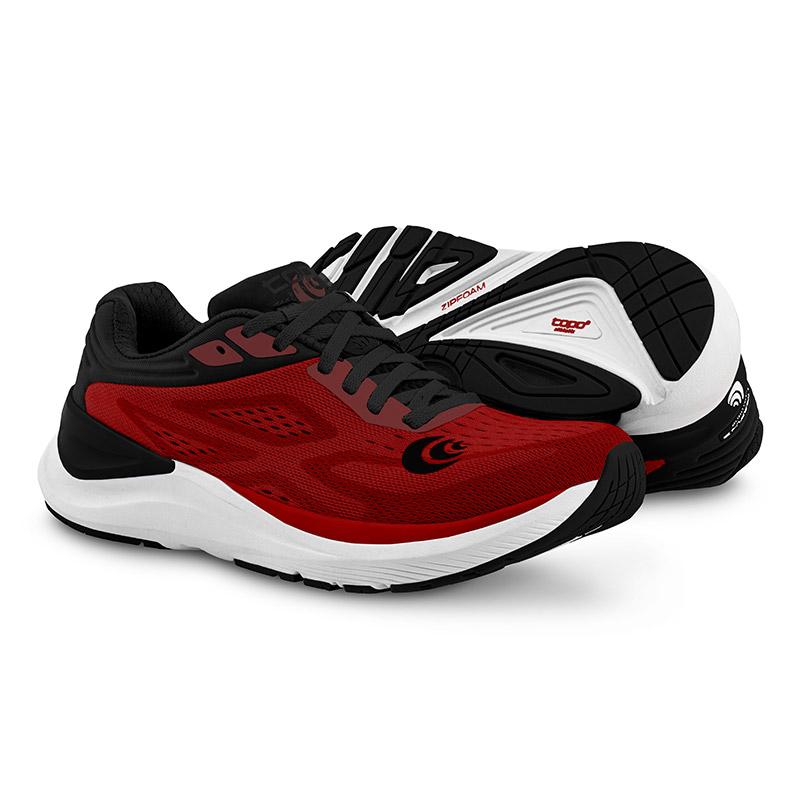 Topo Athletic ULTRAFLY 3 - Red/Black - MENSトポアスレチック ウルトラフライ3 メンズ ランニングシューズ