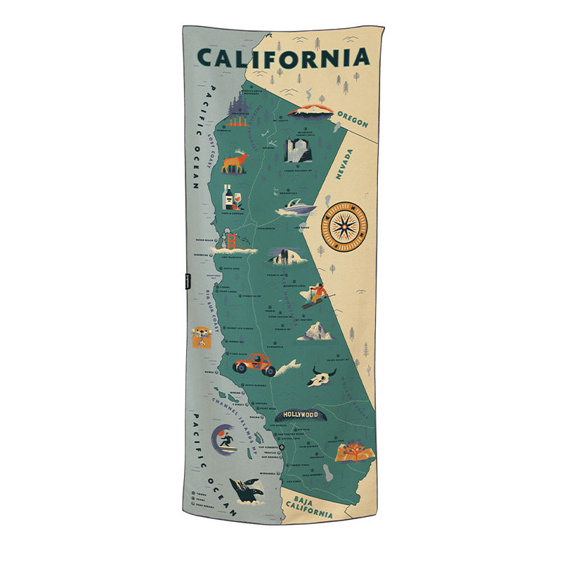 CALIFORNIA MAP2 TOWEL