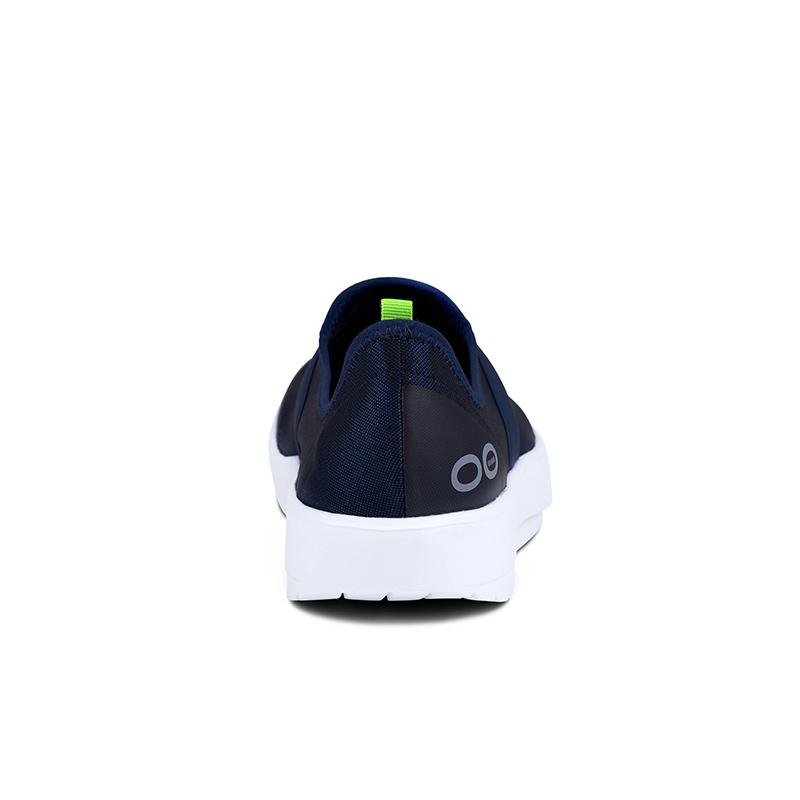 OOFOS OOMG Fibre Low White Sole - Navy ウーフォス ウーエムジー ファイバー ロウ ホワイト ソール ネイビー リカバリーシューズ