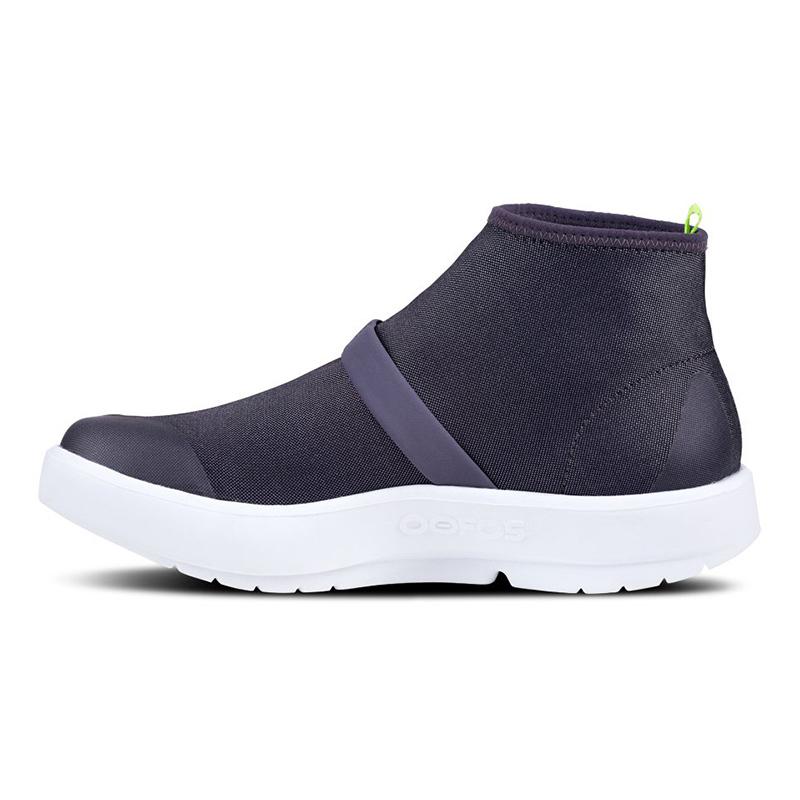 OOFOS WOMENS OOmg Fibre High White/Slate Purple ウーフォス ウィメンズ ウーエムジー ファイバー ハイ リカバリーシューズ