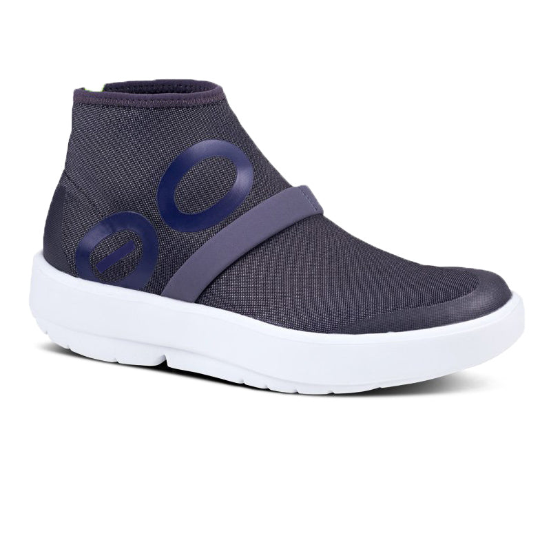 OOFOS WOMENS OOmg Fibre High White/Slate Purple ウーフォス ウィメンズ ウーエムジー ファイバー ハイ リカバリーシューズ