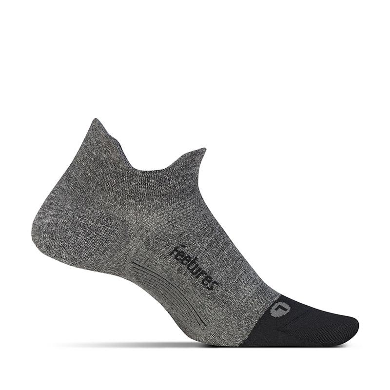 Feetures ELITE ULTRA LIGHT NO SHOW TAB - Gray フィーチャーズ アンクル丈 ランニングソックス グレー